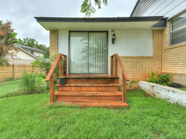 4113 Clendon Way, Del City, OK 73115 - entrance to property featuring brick siding