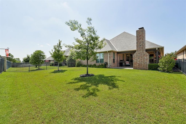 209 Pont Julienn Ct, Edmond, OK 73034 - fenced backyard featuring a patio area