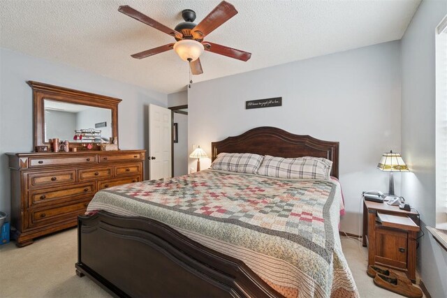 809 N Southminster St, Moore, OK 73160 - bedroom with light carpet and ceiling fan