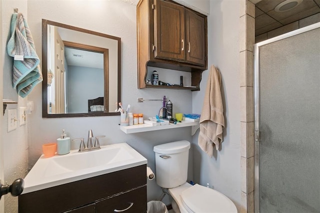 809 N Southminster St, Moore, OK 73160 - bathroom with vanity and a shower stall