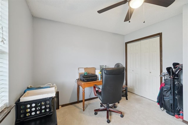 809 N Southminster St, Moore, OK 73160 - carpeted office space featuring a ceiling fan