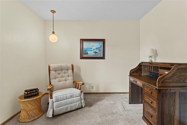 717 Maple St, Weatherford, OK 73096 - living area with light carpet and baseboards