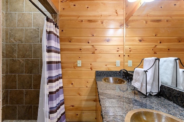 232 Orange Grove Rd, Broken Bow, OK 74728 - bathroom featuring vanity and tiled shower