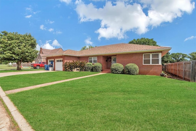 315 W 6th St, Cordell, OK 73632 - ranch-style house featuring an attached garage, driveway, and brick siding