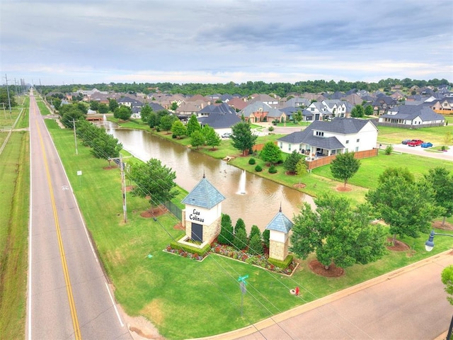 3009 Cordova Ct, Norman, OK 73072 - aerial perspective of suburban area with a nearby body of water