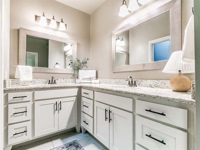 3009 Cordova Ct, Norman, OK 73072 - bathroom with vanity and tile patterned floors