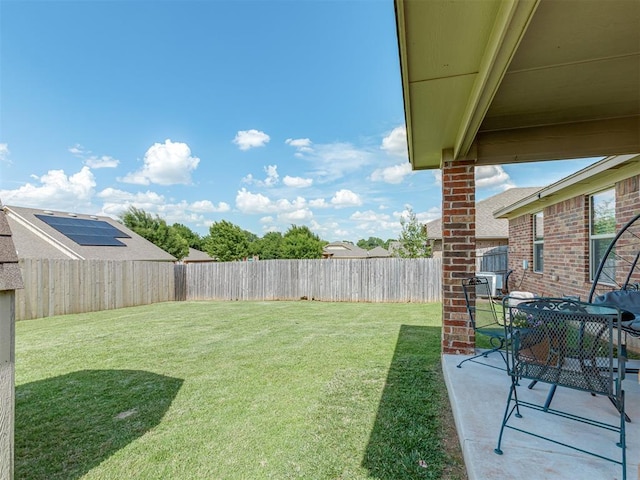 9505 SW 27th St, Oklahoma City, OK 73128 - fenced backyard featuring a patio area