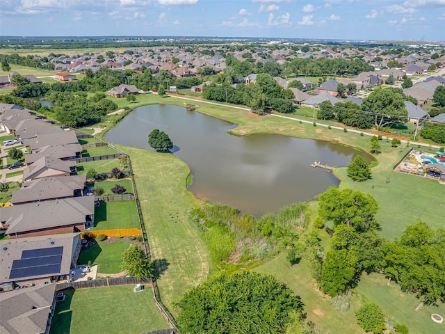 9505 SW 27th St, Oklahoma City, OK 73128 - aerial view of property's location with a large body of water and nearby suburban area