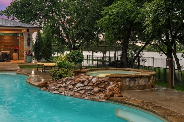 18816 Otter Creek Dr, Edmond, OK 73012 - view of pool featuring an in-ground hot tub, a gazebo, and a patio