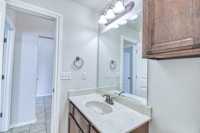 816 Lakeview Dr, Moore, OK 73160 - bathroom featuring vanity and tile patterned flooring