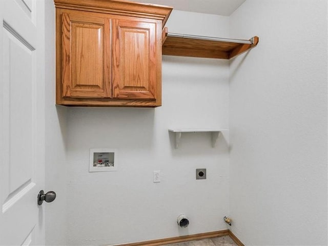4601 Churchill, Shawnee, OK 74804 - washroom featuring electric dryer hookup, washer hookup, gas dryer hookup, and cabinet space