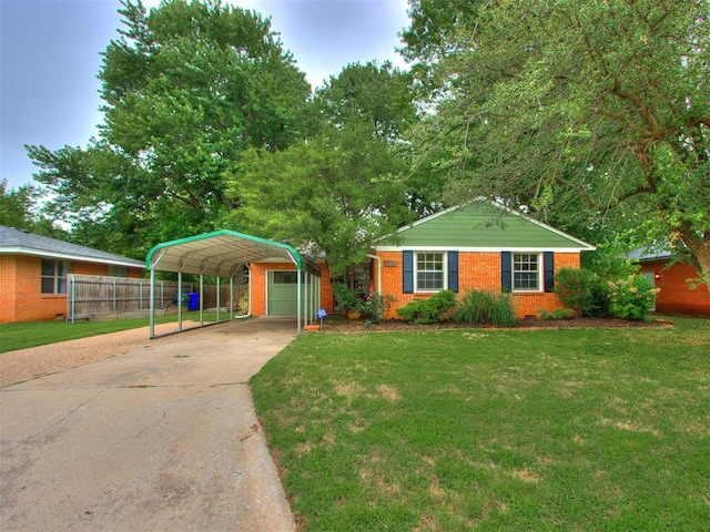 1213 Leslie Ln, Norman, OK 73069 - single story home with driveway, brick siding, and a carport