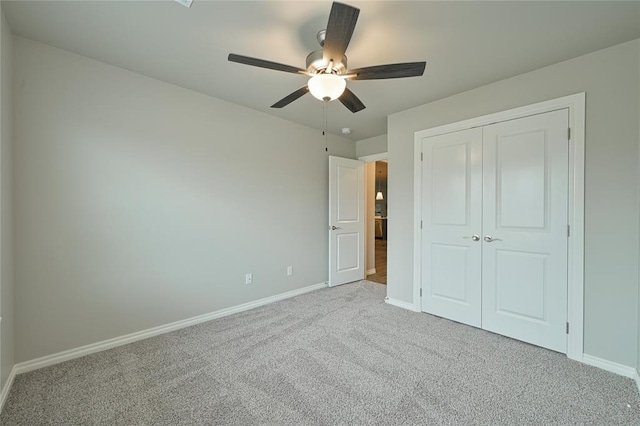 3808 Palmetto Trl, Oklahoma City, OK 73179 - unfurnished bedroom with carpet, a closet, and a ceiling fan