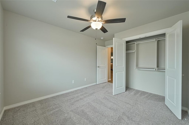 3808 Palmetto Trl, Oklahoma City, OK 73179 - unfurnished bedroom with carpet, a closet, and a ceiling fan