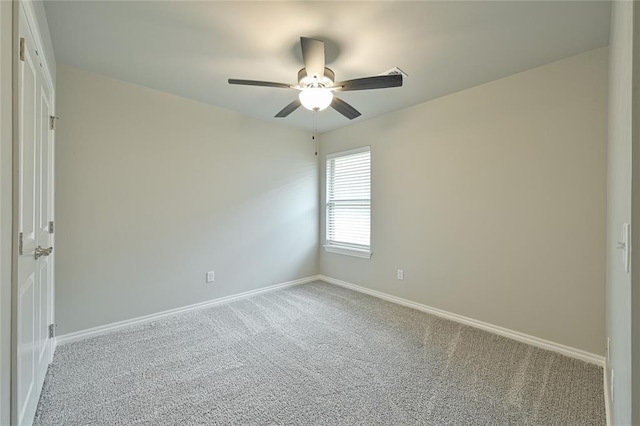 3808 Palmetto Trl, Oklahoma City, OK 73179 - spare room with carpet floors and a ceiling fan