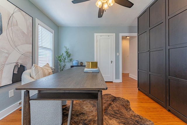 416 W Hill St, Oklahoma City, OK 73118 - office space with a ceiling fan and light wood-style floors