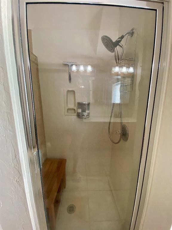 450 Hickory Hill Dr, Choctaw, OK 73020 - full bath featuring a stall shower and tile patterned flooring