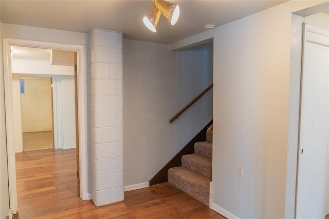 2728 NE 99th St, Oklahoma City, OK 73131 - stairs with wood finished floors and baseboards