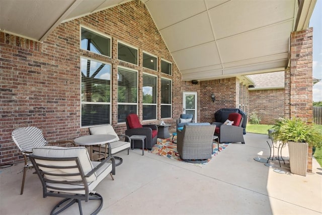 19804 Dalemead Way, Edmond, OK 73012 - view of patio / terrace featuring outdoor lounge area