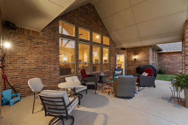 19804 Dalemead Way, Edmond, OK 73012 - view of patio with grilling area and an outdoor living space