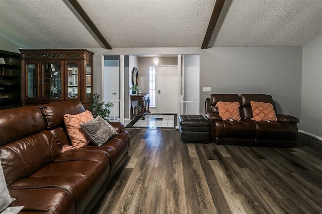 100 Three Oaks Dr, Midwest City, OK 73130 - living area featuring wood finished floors and a textured ceiling