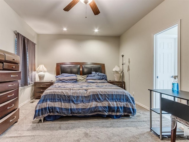 7300 NW 109th St, Oklahoma City, OK 73162 - carpeted bedroom featuring recessed lighting and ceiling fan