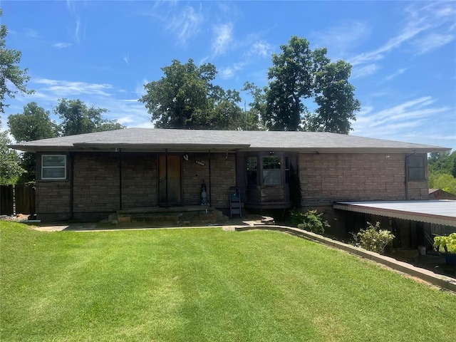 13300 SE 31st St, Choctaw, OK 73020 - single story home with a front yard, brick siding, and a porch