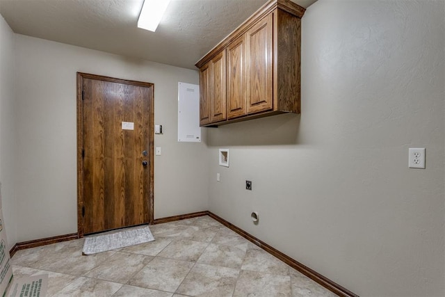 3000 Hampshire Ln, Oklahoma City, OK 73179 - laundry room featuring hookup for an electric dryer, washer hookup, and cabinet space