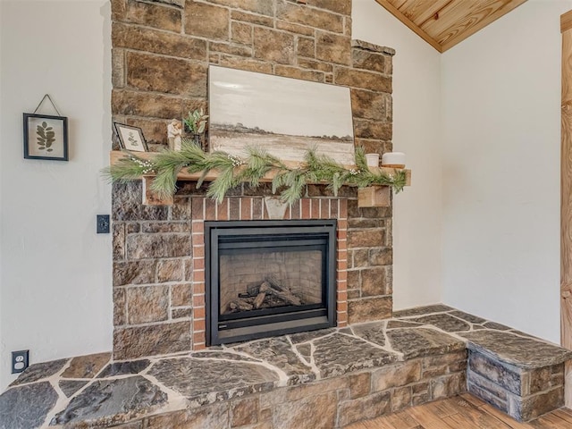 29490 County Road 180th Rd, Stillwater, OK 74075 - detailed view of wood finished floors and a glass covered fireplace