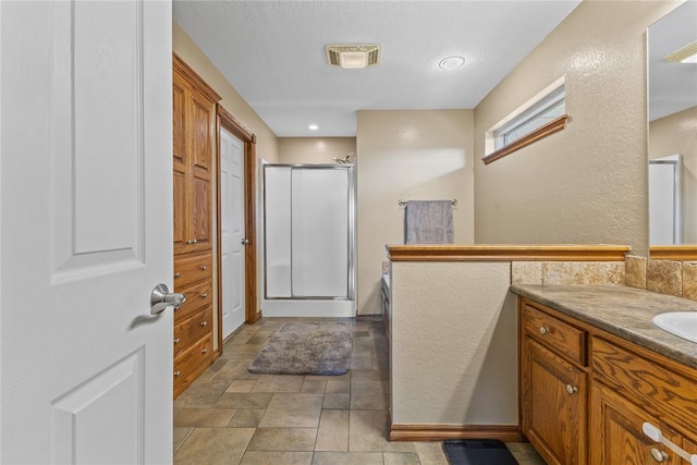 3008 Fairway Dr, Weatherford, OK 73096 - full bath with vanity and a shower stall