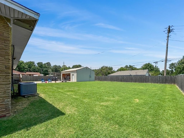 521 E Broadway St, Lexington, OK 73051 - fenced backyard featuring an outdoor structure