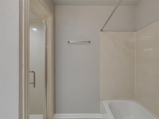 11300 N Pennsylvania Ave Unit 120, Oklahoma City, OK 73120 - full bathroom featuring a shower with door and a bathtub