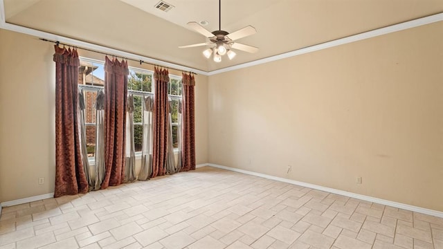 704 Capri Pl, Edmond, OK 73034 - empty room with a ceiling fan and baseboards