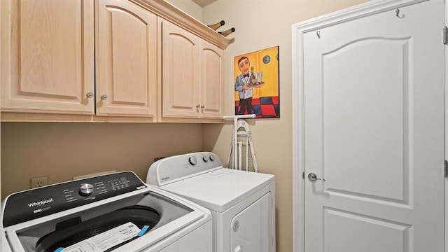 704 Capri Pl, Edmond, OK 73034 - washroom featuring washing machine and dryer and cabinet space