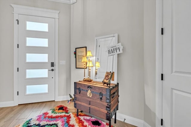 2033 Marsala Dr, Edmond, OK 73034 - entrance foyer with wood finished floors and plenty of natural light