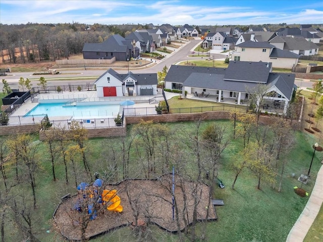 2033 Marsala Dr, Edmond, OK 73034 - aerial view of residential area with a pool