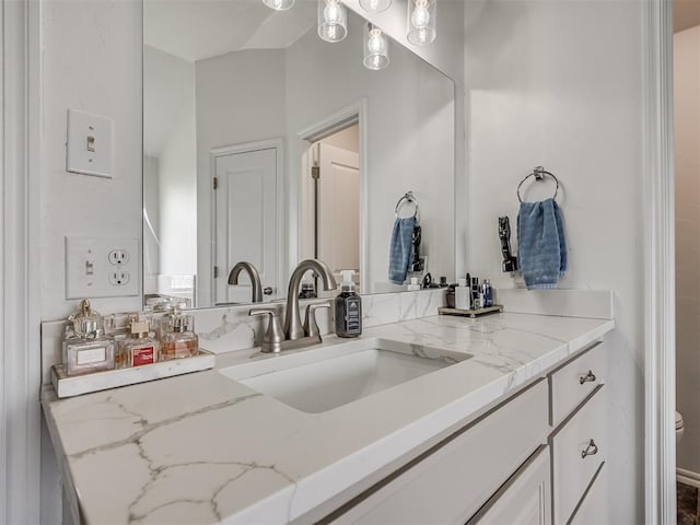 5112 NW 163rd St, Edmond, OK 73013 - bathroom featuring vanity and toilet