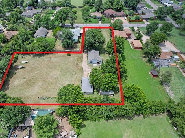 4504 N Grove Ave, Warr Acres, OK 73122 - aerial view of residential area featuring property parcel outlined
