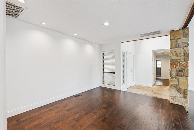 2416 Chimney Hill Ct, Edmond, OK 73034 - unfurnished room featuring wood-type flooring and recessed lighting