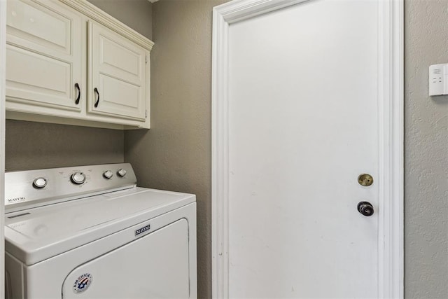 2416 Chimney Hill Ct, Edmond, OK 73034 - washroom with washer / dryer and cabinet space
