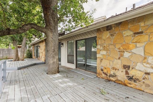 2416 Chimney Hill Ct, Edmond, OK 73034 - view of wooden deck