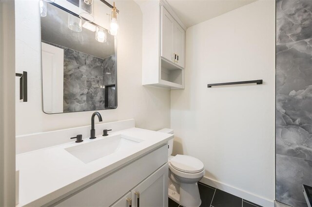 2020 Hasley Dr, The Village, OK 73120 - bathroom with vanity and tile patterned floors