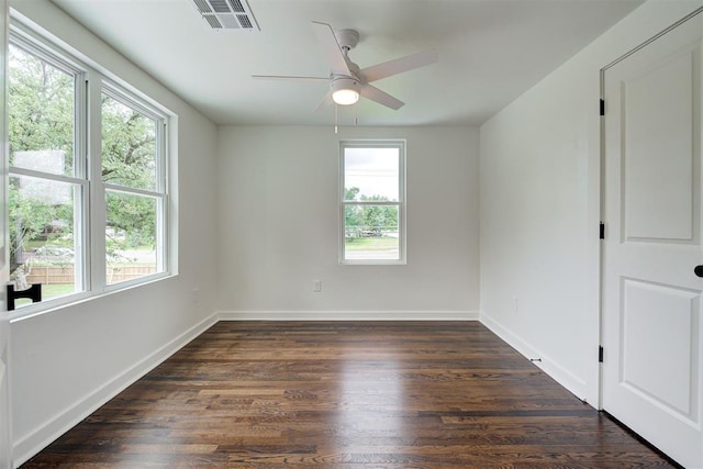 2836 NW 43rd St, Oklahoma City, OK 73112 - spare room with a ceiling fan and wood finished floors