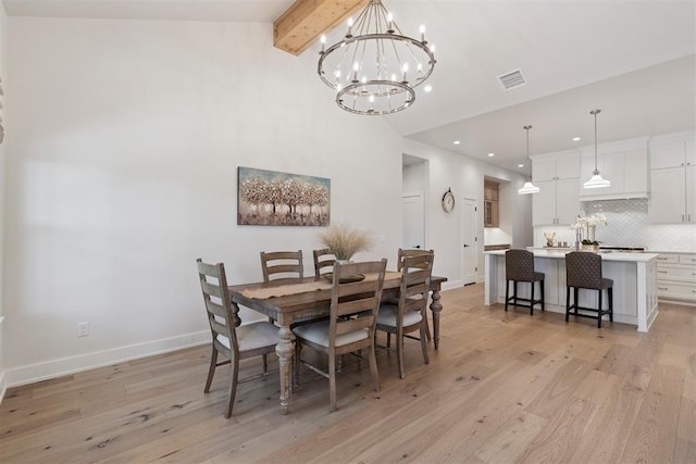 200 Pont Neuf Ct, Edmond, OK 73034 - dining room featuring recessed lighting, a chandelier, and light wood-style flooring