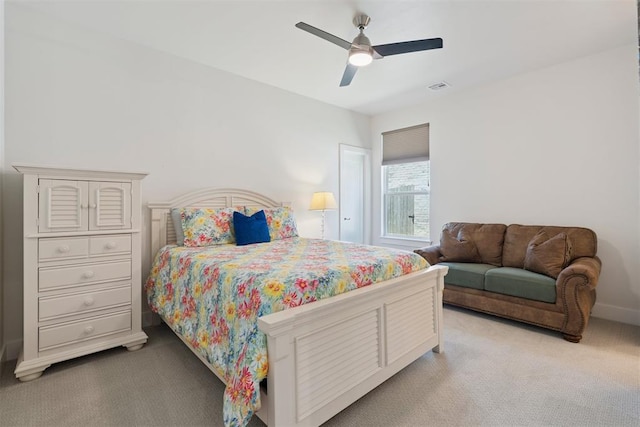 200 Pont Neuf Ct, Edmond, OK 73034 - bedroom featuring light colored carpet and a ceiling fan