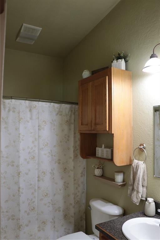 11800 Bryant Rd, Lexington, OK 73051 - bathroom with vanity and a shower with shower curtain