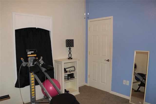 11800 Bryant Rd, Lexington, OK 73051 - workout room with carpet flooring and baseboards