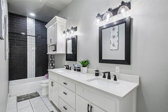 9228 E Cardinal Pl, Midwest City, OK 73130 - full bathroom featuring double vanity and shower / bath combination