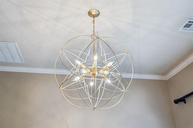 1008 Trisha Ln, Norman, OK 73072 - detailed view of a chandelier and crown molding