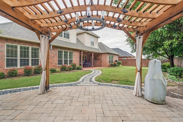 1008 Trisha Ln, Norman, OK 73072 - view of patio featuring a pergola